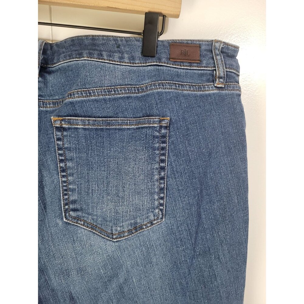 LAUREN RALPH LAUREN Women's SZ 16W Premier Straight Denim Jeans Classic - Picture 6 of 10